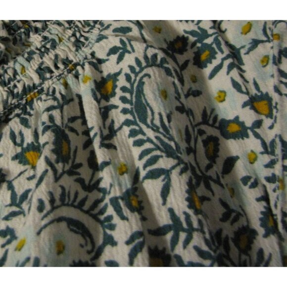 Old Navy L Green Floral Sleeveless Shirt Top Blouse - Picture 2 of 3